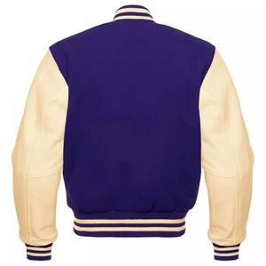 Chaqueta Varsity de poliéster 2025 con brazos de cuero personalizados 100 para hombre, chaquetas con letras de calidad para hombre, nueva Alta Calidad 2025 - Product Image 3