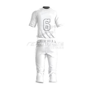 Ensemble de maillots de baseball sans manches durables, tissu en polyester recyclé écologique, uniforme respirant à fines rayures - Product Image 2