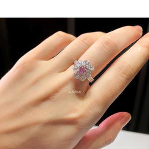 Anillo de diamantes cultivados en laboratorio rosa de corte ovalado de 14K, anillo creado en laboratorio, Diamante F VS1 para fabricación de joyas, Joyería de diamantes sin conflictos - Product Image 3