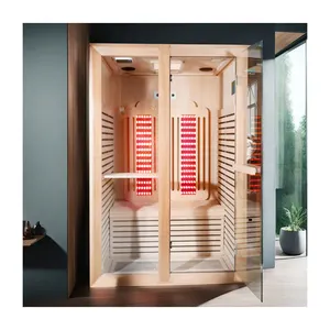 Desain baru ruang Sauna inframerah Vhealth dengan lampu merah terapi meringankan kelelahan fisik