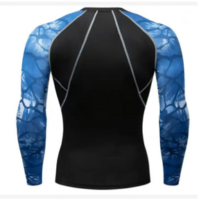 Alta calidad al por mayor Plain Jiu Jitsu Fitness Swim camisas impresas manga larga MMA para hombres Bjj Rash Guard OEM - Product Image 3