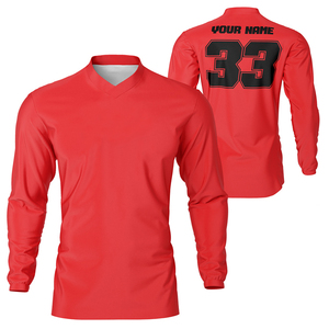 Jersey de Motocross Deportivo Personalizado al por Mayor con Color y Logotipo, de Alta Calidad para Hombre, Tejido Ligero y Transpirable para Todas las Temporadas - Product Image 1