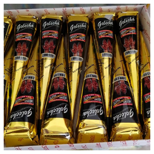 Henné Mehndi en gros, tubes de couleur marron foncé, respectueux de la peau, certifié FDA, emballage d'exportation pour salons, festivals et exportations - Product Image 1