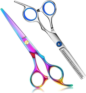 Ciseaux de coiffure de qualité supérieure rasoir tranchant amincissant cisaillement avec poignée en acier pour coupe de cheveux livraison gratuite dans le monde entier - Product Image 4