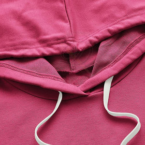 Vente Flash : Sweat à Capuche Court Oversize de Haute Qualité pour Femme, Style Streetwear Hiver, Motif Uni, Col à Capuche Doublé, 100% Coton Toile - Product Image 3