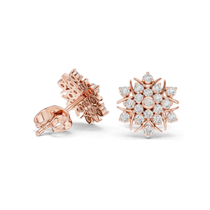ต่างหูเพชรแล็บ 0.38 กะรัต สำหรับผู้หญิง ความใส VVS-VS EF  ทอง 18KT, 14KT, 10KT และเงิน 925  ทองชมพู, ทองเหลือง, ทองขาว - Product Image 4