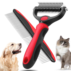 Cepillo Deslanador Simple para Perros de Pelo Largo y Gatos, Rastrillo Suave para Subpelo, Desenreda y Elimina Nudos y Enredos en el Pelaje - Product Image 1