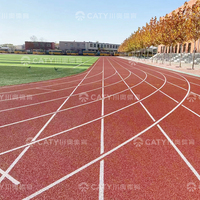 Système de piste de course synthétique toutes saisons 14 mm, norme WA, kit complet de matériaux pour stade scolaire