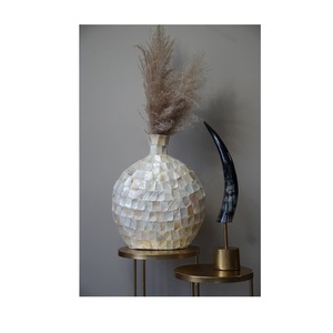 Designer Mother of Pearl Flower <b>Pot</b> for Home & Garden Decor Eco-Friendly <b>with</b> <b>Drainage</b> Hole - Product Image 3