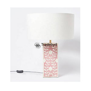 Lampe de table décorative artisanale en os incrusté avec LED E26 AC, écologique, pour bébés et enfants, Tradebyd - Product Image 4