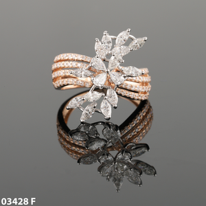 D'VINS JEWELS 18K Rose Gold Lab Grown Diamond Ring Round Brilliant Cut 2-5g Women's Engagement Wedding Jewelry - Product Image 3