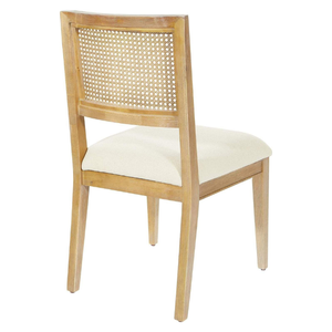 Silla de Diseño Moderno y Minimalista en Cuero Genuino y Madera de Teca Tejida con Características Resistentes y Duraderas - Product Image 3