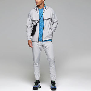 Veste coupe-vent à capuche vintage bleu ciel d'hiver de haute qualité 2026, 100% polyester, couleurs et logo personnalisés - Product Image 4