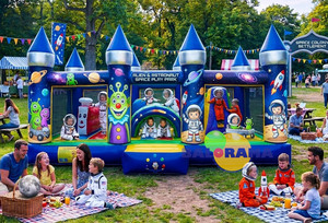 Parque de Juegos Inflable Balorama Combo y Castillo Inflable Interactivo Divertido, Modelo 90119 - Product Image 1