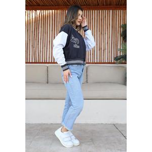 Veste courte zippée côtelée - Product Image 4