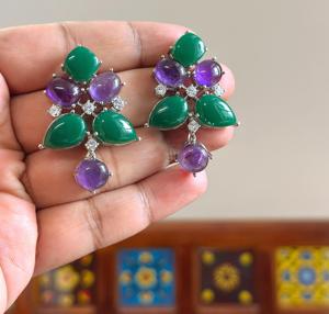 Pendientes de Aro Modernos con Circonitas Plateadas en Plata de Latón de la Mejor Calidad para Mujeres y Niñas, Ideales para Bodas y Fiestas - Product Image 2