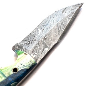 Precio al por mayor de alta calidad Mini 9,5 "Hecho en fábrica OEM barato precio bajo hecho a mano de acero de Damasco cuchillo rastreador Tang completo - Product Image 6