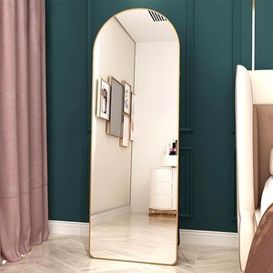 Modern Luxury Gold Arched Mirror 50x160cm Glass <b>Metal</b> <b>Frame</b> Wall Decoration for Living Room Bathroom Home-Art Design Smartspace - Product Image 4