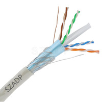 Câble Ethernet blindé Cat6 SFTP, testé, 23AWG, 4 paires, double blindage, gaine PVC, pour installation LAN industrielle