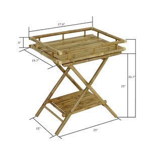 Table de meubles pliable en bambou super bon marché, Table basse pour la décoration extérieure de la maison, vente en gros au Vietnam - Product Image 3