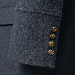 Gabardina Larga de Moda Masculina, Chaqueta Urbana Informal de Invierno, Marca Personalizada - Product Image 5