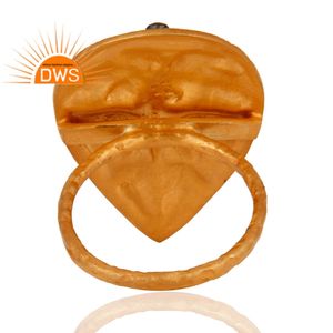 มาใหม่เงินสเตอร์ลิง18K ชุบทอง18K อัญมณี CZ ดีไซน์รูปใบไม้อัญมณีสำหรับผู้หญิงของขวัญสำหรับผู้หญิง - Product Image 3