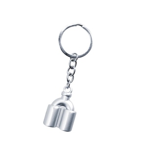 Portachiavi doppio con terminale in argento - Product Image 1