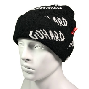 OEM de alta calidad de moda popular unisex acrílico de punto cálido invierno sombreros personalizados todo estampado jacquard diseño gris claro gorro - Product Image 1