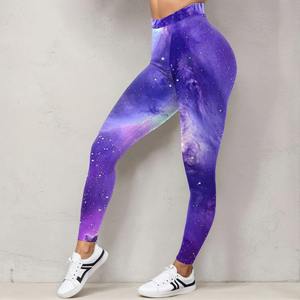 Pantalones estampados para mujer Leggings de talla grande Fantasy Galaxy Cosmic Home Cosmic Sky Butt Lifting Casual Workout Gym Leggings - Product Image 4