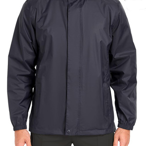 Fabricación personalizada impermeable lluvia pista chaqueta poliéster nailon alta calidad cremallera completa cortavientos senderismo chaqueta impermeable con capucha - Product Image 4