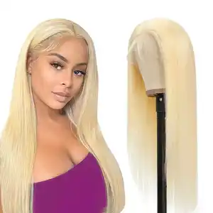 Ready To Ship Buy 100% Real Blonde 30 40 Inch Transparent 13x4 Virgin 180% 200 Density 12A Lace Frontal 613 Human Hair Wigs