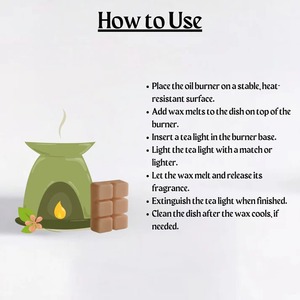 Ensemble de brûleurs à huile en céramique américaine durables et écologiques faits à la main, huiles essentielles, cire parfumée, fond, diffuseur d'encens d'aromathérapie - Product Image 5