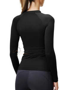 Équitation athlétique femmes haut tissu respirant évacuation de l'humidité élégant léger stretch fit chemise d'équitation - Product Image 6