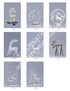 Sculpture de cerf abstraite moderne artisanale en aluminium, porte-bougie chauffe-plat, décoration de table de luxe faite à la main, décoration de Noël - Product Image 6