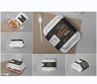Manchon d'Emballage en Papier Kraft Imprimé Personnalisé, Écologique pour Boîtes de Repas et Conteneurs Alimentaires