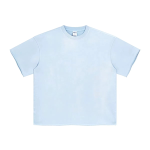 T-shirt basique en coton pour homme, uni, finition lisse, OEM, marque privée - Product Image 5