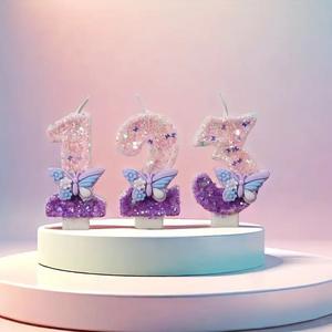 Vela <span class=keywords><strong>de</strong></span> Cumpleaños Giratoria con Número <span class=keywords><strong>de</strong></span> Globo MU, Celebración <span class=keywords><strong>de</strong></span> Cumpleaños, 100 Días, Color Caramelo, Decoración para Pasteles - Product Image 1