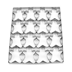 Moules à biscuits en acier inoxydable <span class=keywords><strong>pour</strong></span> homme en pain d'épice 16 cavités Outils de cuisson DIY - Product Image 1