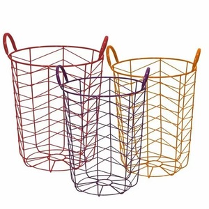 High Quality Black Coated Metal Wire Mesh Basket Rectangle Home Kitchen Utensil <b>Storage</b> with Folding Feature - Product Image 2