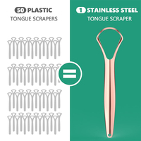 Grattoir de bouche confortable en acier inoxydable et en cuivre de nettoyeur de langue orale réutilisable de qualité chirurgicale