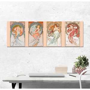Affiche Art Nouveau d'Alfons Mucha, design Four Arts pour décoration murale - Product Image 1