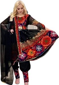 Fabricante de ropa personalizada, ropa afgana para mujer, ropa tradicional étnica afgana, producto a la venta 593 - Product Image 6