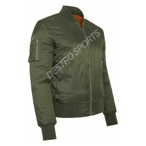 Blouson d'aviateur en cuir de mouton en peau de mouton pour hommes fabriqué sur mesure Design à la mode avec logo personnalisé - Product Image 3