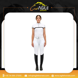 เสื้อโปโลแบบหนาสำหรับขี่ม้าเสื้อขี่ม้าสำหรับเด็กเสื้อสำหรับขี่ม้าผ้าเทคนิคแห้งเร็ว - Product Image 6