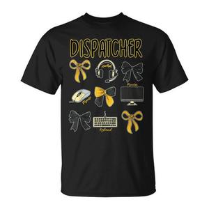 T-shirt Coquette Bow 911 Dispatcher, T-shirt promozionale con bandiera statunitense per la polizia - Product Image 1