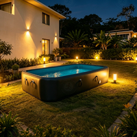 Piscine gonflable hors sol ronde de 20/30/40 cm de diamètre avec technologie Drop Stitch pour jardin, resort, école