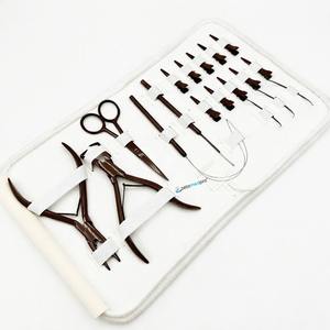 Kit d'outils pour extensions de cheveux, pinces professionnelles, ciseaux et outils de précision pour une application d'extensions de cheveux sans couture - Product Image 1