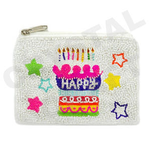 Monedero con cuentas de semillas Make A wish, hermoso monedero con cuentas personalizado para mujer, monedero de moda con - Product Image 5