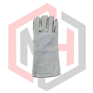 Guantes de Soldadura de Cuero de Gamuza Gris Resistentes al Calor, Antiestáticos, para Bomberos, Tig/Mig/Stick, 11 oz, 14 Pulgadas, Resistentes a Desgarros - Product Image 2