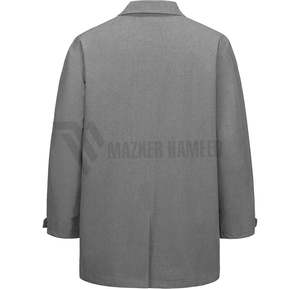 เสื้อคลุมตัวยาวหรูหราของผู้ชายเสื้อแจ็กเก็ตผ้าขนสัตว์แฟชั่นแบบคลาสสิกผสมสำหรับฤดูหนาว - Product Image 4